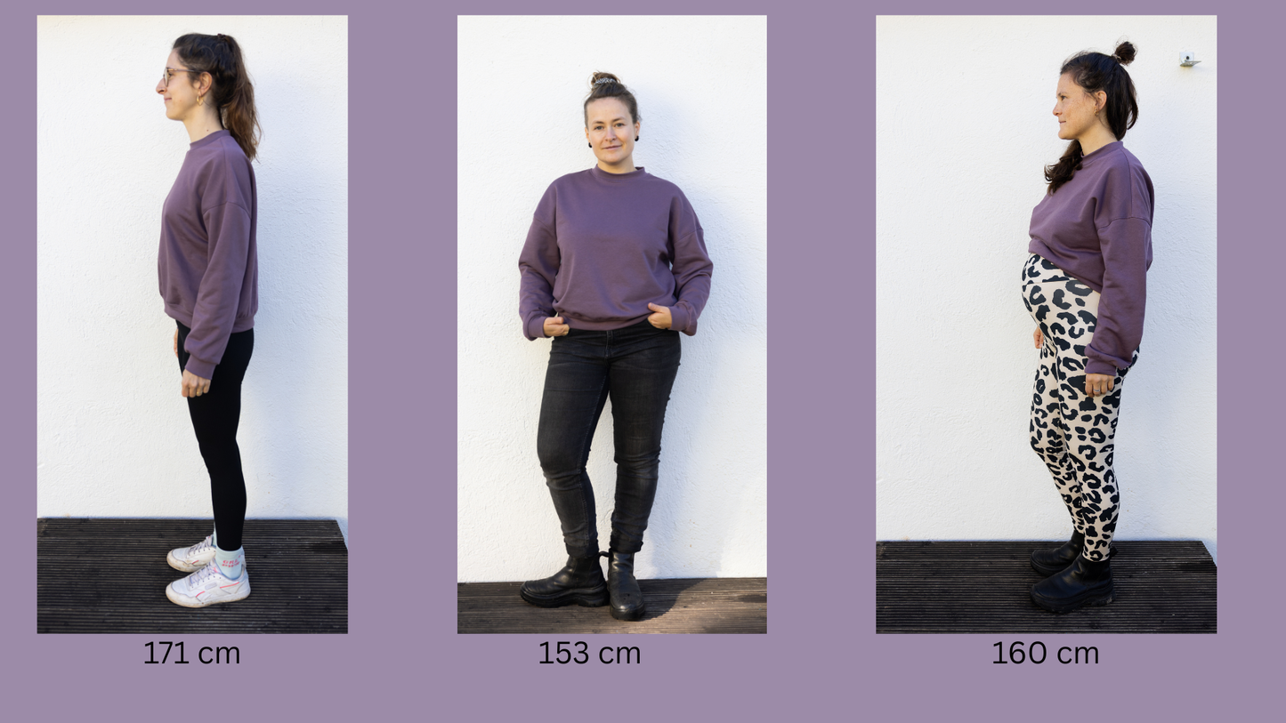 Oversized Sweater aus Sweatstoff