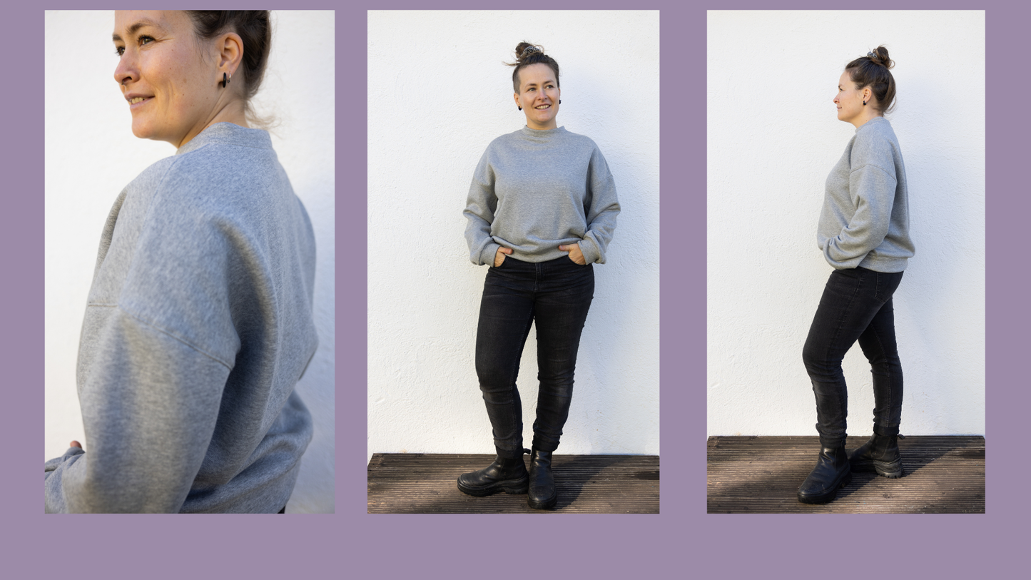 Oversized Sweater aus Sweatstoff