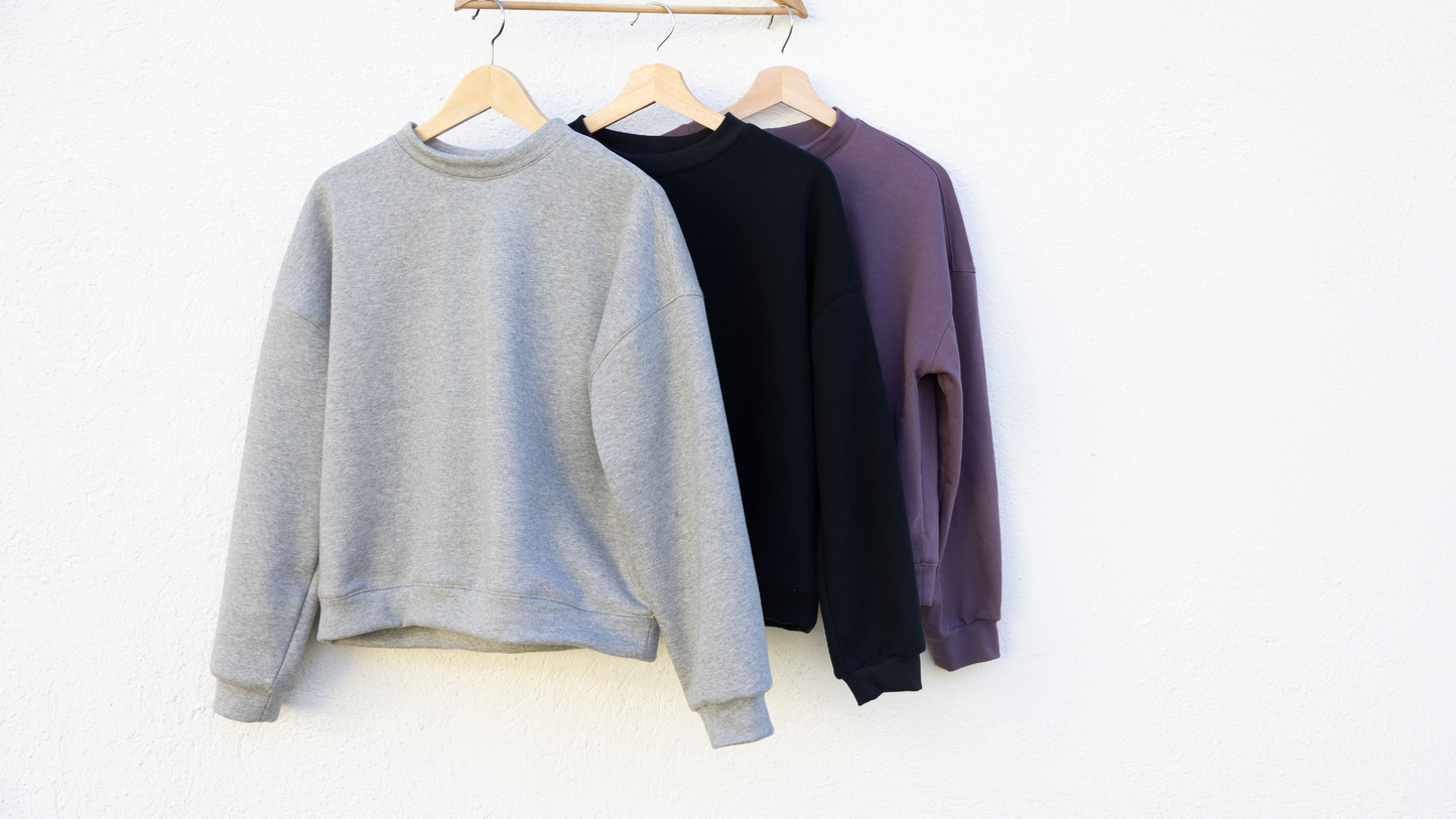 Oversized Sweater aus Sweatstoff